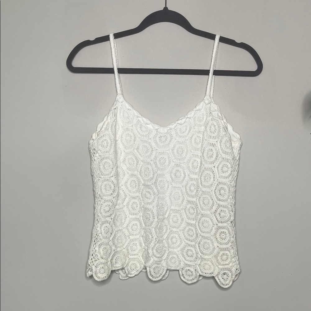 Together Elegant White Crochet Women’s Top